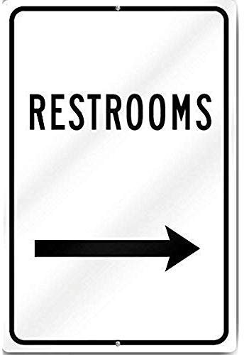 Lotusworld - Cartello di Avvertimento con Freccia Destra, 20 x 30 cm