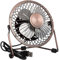 Invero 6-Inch USB Tilting Desktop Cooling Fan with Metal Shell and Aluminium Blades Ideal for Home, Office, Laptops, Notebooks, Desktop PC's and more - Simple Plug & Play - Antique/Bronze