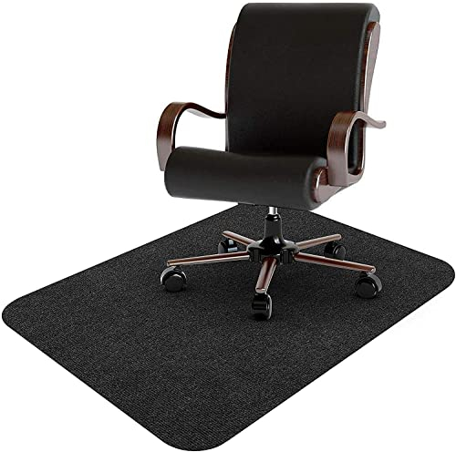 KAZOLEN Bodenschutzmatte für Hartböden, Bürostuhlunterlage, Bodenmatte Stuhlunterlage, Mehrzweck-Stuhlteppich, Bodenschutzmatte für Laminat, Parkett, Fliesen (schwarz 90 x 140 cm)