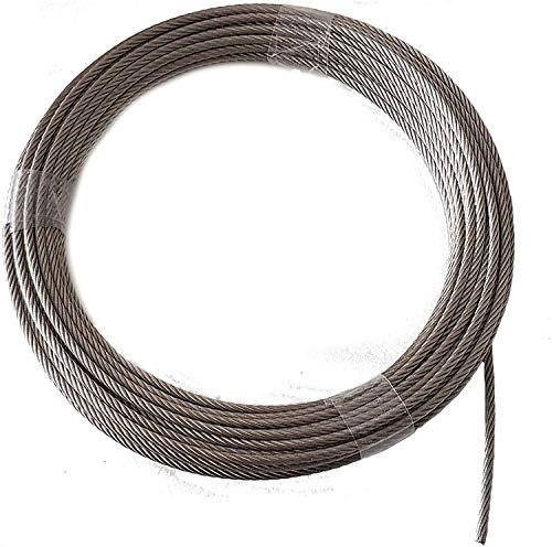 Fune metallica da 5 mm, 10 m, in acciaio inox 7X19 EN 1.4401, morbida, A4 NIRO, Nirosta