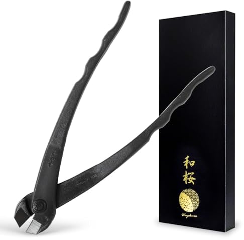 Wazakura Draht Zange, Handgeschmiedete Bonsai-Zange 195 mm, Made in Japan - Drahtschneider Schwarz