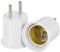 sourcing map Lampenfassung Adapter E26 E27 auf 2 Pin Steckdose Lampensockel Schraubkonverter für LED Birne Weiß Packung mit 2