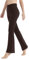 LaiEr Yogahose für Damen, Bauchkontrolle, Workout, Bootleg-Hose, hohe Taille, 4-Wege-Stretch-Hose mit Innentaschen(Brown,Large)