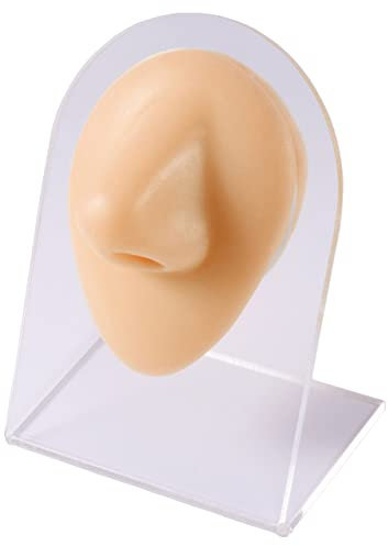Weiches Silikon, flexibles Modell-Körperteil-Display-Set für Piercings, menschliches Modell-Simulationsset für Schmuck-Display, Kunststoffhalter im Lieferumfang enthalten – einzeln verkauft,