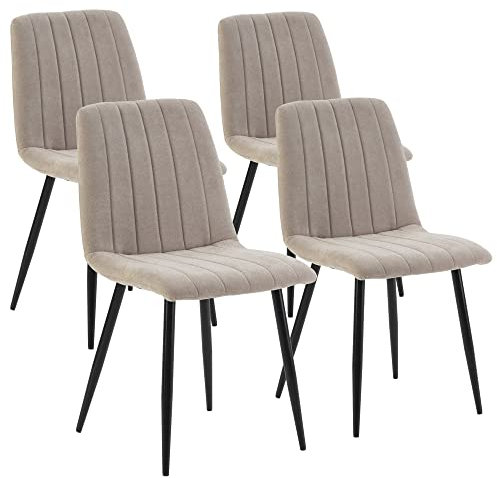 HOMN LIVING Set mit 4 Esszimmerstühlen Möbel, Stuhl gepolstert, SGS-zertifiziert, 45 cm (B) x 56 cm (T) x 84 cm (H)