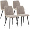 HOMN LIVING Set mit 4 Esszimmerstühlen Möbel, Stuhl gepolstert, SGS-zertifiziert, 45 cm (B) x 56 cm (T) x 84 cm (H)