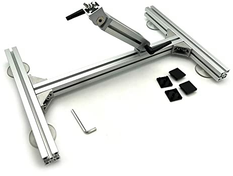 Linearantrieb Halterung Aluminium Winkel einstellbar | Teleskopisch, Anti-Rutsch-Fuß-Pad, für DIY Hubkolbenmotor