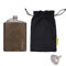 SILVERANT Titanium Flasque ultralégère Portable Rond Bouteille de Vin avec Entonnoir Whisky Alcool Accessoires de Vaisselle 248ml- Étui en cuir