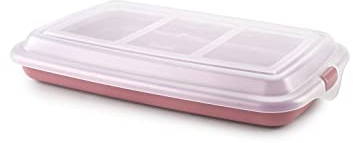 Ibili 686710 Taper para Embutidos y Fiambres, 24,8 X 14,4 cm, Plástico Libre de BPA, Reutilizable, Rojo