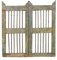 Biscottini Puerta de Madera para Exterior 106 x 3 x 99 cm | Puerta jardín con Doble Puerta | Puerta jardín Exterior Vintage restaurada