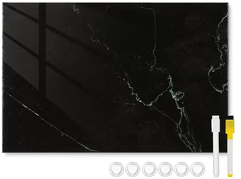 DOLLAR BOSS Magnetisches Whiteboard, 30 x 40cm Magnettafel für die Wand, Drucken Magnetpinnwand Memoboard mit 6 Magnete, 2 Stifte