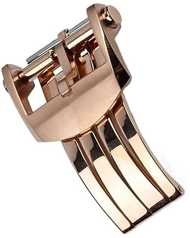 dayeer 20 mm Faltschließe aus 316L-Edelstahl für Breitling-Verschluss, Silber, Schwarz, Roségold (Color : Rose Gold Buckle, Size : 20mm)
