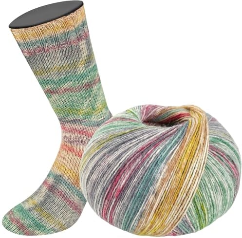 LANA GROSSA Meilenweit 100 Alpaca | Kuschelweiches Alpaka-Sockengarn, im Wollprogramm bis 30°C | Handstrickgarn aus 70% Alpaka & 30% Polyamid | 100g Wolle zum Stricken & Häkeln | 420m Garn FB2104