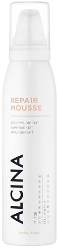 ALCINA Repair-Mousse | 1 x 150 ml | regenerierender Pflege-Schaum | für trockenes & beanspruchtes Haar | verbessert die Kämmbarkeit | ohne Ausspülen