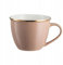 VILLA ITALIA CINNAMON Großer Porzellan Jumbotasse in Beige 550 ml - Kaffeebecher Porzellan - Große Tasse - Jumbotasse - Kaffeebecher Keramik - Teetasse Groß - Kaffeetasse - Coffee Mug - Tea Mug