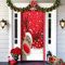 Greenyre Weihnachten Tür Abdeckung Dekoration,91cm x 203cmWeihnachtsmann Tür Decke Weihnachten Tür Hängen Banner Hintergrund, Weihnachtsbanner für Haus Haustür Veranda Weihnachten Deko