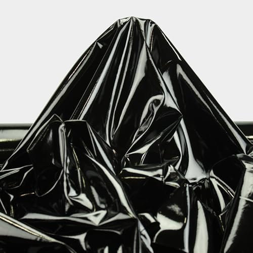 TELA DE CHAROL ELÁSTICO COLOR LISO POR METROS, ANCHO 150cm (1 METRO, NEGRO)