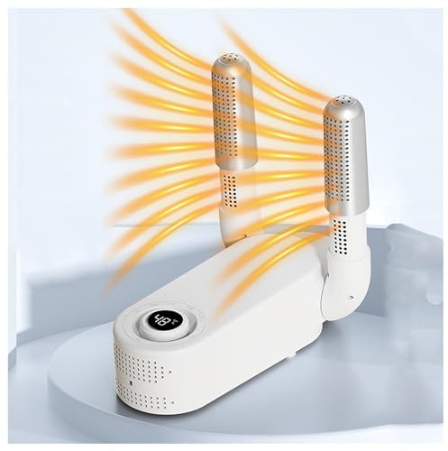 Portable Boot Dryer, Portable Boot Dryer with Heat Fan Portable Folding Design and Timer, Electric Shoe Dryer Football Boot Dryer for Hats Socks Ski Boots