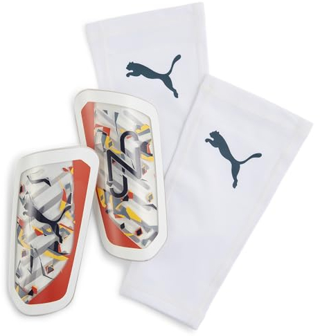 PUMA Erwachsene x Neymar JR Schienbeinschoner LWhite Hot Heat Sun Stream Black Orange