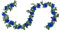 Abiyou Künstliche Blume Girlanden,1 Stück 220CM Rosen Girlanden Vintage,Rosarot Rosen Girlande,Künstliche Blumen Hängend,für Hochzeit,Zuhause,Küche,Außen,Innen,Zaun,Fensterbrett(Blau)