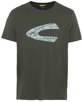 camel active Herren T-Shirt mit Print aus nachhaltigem Organic Cotton Dunkelgrün, menswear-6XL