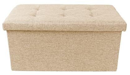 Casa Andrea Milano 76,2 cm zusammenklappbare Ottoman-Bank, Aufbewahrungstruhe, Fußstütze, Hocker mit gepolstertem Sitz, Schlafzimmerbank mit Stauraum