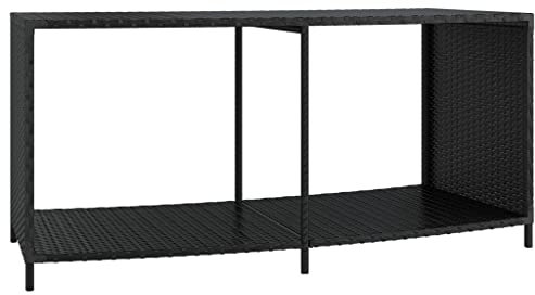 Kavolet 2 scaffali per esterni, con bordo per vasca idromassaggio, vasca idromassaggio, rivestimento per vasca idromassaggio, scaffale per idromassaggio, gradino per vasca idromassaggio, nero in