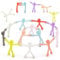 Grtard 10 Pack Fridge Magnetic Men, Mini Magnetic People, Small Colorful Magnets Fridge, Cute Funny Magnets Flexible Magnet Fun Magnet for Whiteboard, School, Office (Clear)