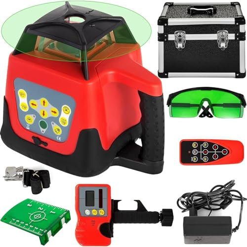 360° Rotary Laser Level Kit with Self-Leveling Function - Ideal Outdoor and Industrial Measuring Equipment, 500m Range - Construction Tools