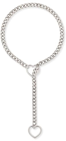 Necklace Women Slip Kette,Einstellbar Kette Herz Necklace Slip Kette für jeden Anlass (Silber).