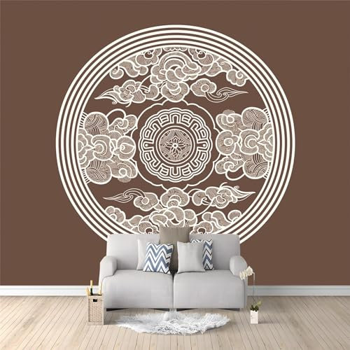 Art Fototapete Tapete Kreis Glückverheißende Wolken Grafikdesign Braun Vlies Tapeten Moderne Wandtapete Wohnzimmer Schlafzimmer Study Wohnzimmer Restaurant Cafe Dekoration 400 x 280 cm