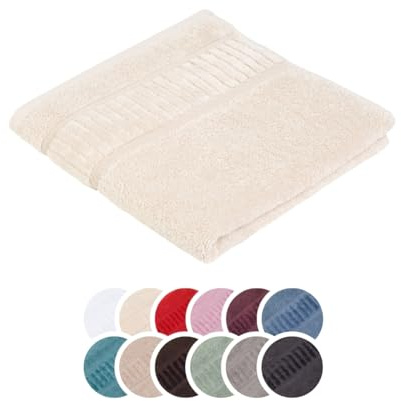 liebling Handtuch Bio Baumwolle, Serie Organic, 500 gr. / m², 50 x 100 cm, 60 Grad, saugstark, schnelltrocknend, Farbe: Creme