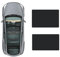 ANRAM para Infiniti QX30 2017- Parasol para Techo Solar de Coche,Visor de Techo protección UV y térmica Accesorios,C-Black Regular Style