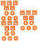 Amosfun 30 STK Dämmplatten untersetzer hitzebeständig Place mats Elch Tischsets Tassenuntersetzer für den Tisch Teetassenbeschichter Untersetzer aus Filz für die Küche gefühlt Orange