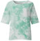 t-Shirt Damen Damen Oberteile Sommer Lässige Damenblusen Leicht Rundhals Seidenbluse Aufdruck Schwarze Blusen Casual Einreihiges Tee Shirt Tik tok Kleidung Sale