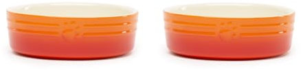 Scruffs Ombre 2pc Ceramic Dog Bowl Set - Orange 15cm