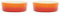 Scruffs Lot de 2 gamelles en céramique pour Chien Orange 15 cm