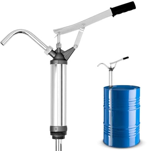 QWORK® Lever Action Barrel Drum Pump,Self-adjusting Telescoping Suction Tube, for Diesel, Lubricating Oil, Engine Oil