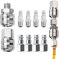 10 Pcs Attacchi Connettore Rapidi Europei 1/4BSP Raccordi Aria Compressa, Compressori per Linea, Rapido per innesto aria e connettori Maschio