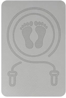 PADGCNOR 6mm Springseil Matte Anti-lärm Jump Übung Stoßdämpfung Yoga TPE Fitness Pad Ausrüstung(Grey)