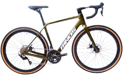 Rinos Sandman 3 Carbon Gravel Bike – 105 2x11, 28 Zoll (700C), Scheibenbremsen, Chameleon Gold/Blue, Ultraleicht 9,8 kg, Größen 50–58 cm (Chameleon Gold, S (52cm))
