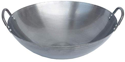 YNIYUJKL Kitchen Pots And Pans Wok Fry Pan, With Two Handle Cast Iron Nonstick Uncoated Oldfashioned Iron Pot Home Wok Frying Pan,50cm