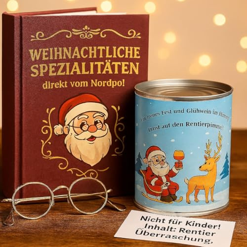 Rentier Pimmel Penis aus der Dose Das ultimative Weihnachts-Gummizeug für Erwachsene Scherzarktikel Lustige Geschenkidee Party-Brüller Spaßgeschenk 300g Weingummi Penise (H)