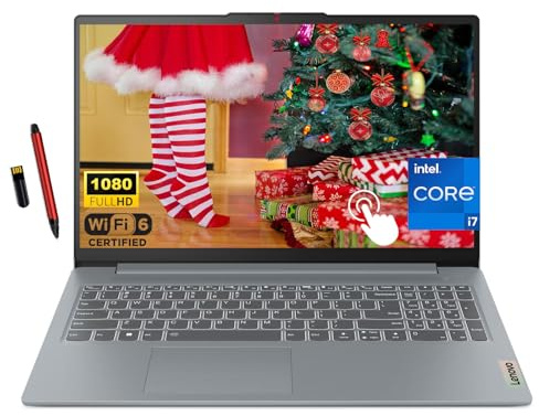 Lenovo IdeaPad Slim 3i Ordinateur portable à écran tactile FHD 15,6 po, Intel 10 cœurs i7-1355U, 16 Go de RAM LPDDR5, SSD de 1 To, carte graphique Intel Iris Xe, clavier rétroéclairé, Wi-Fi 6, Win 11