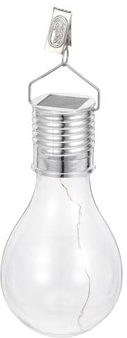 TOYANDONA Ampoule Solaire Étanche Suspendue en Plastique 40mah pour Éclairage Extérieur sans Câblage Camping et Jardin