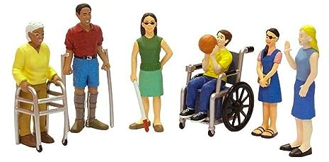 Miniland 27389-6 Figuren mit körperlichen Behinderungen 12,5 cm