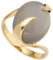 Schmuck Krone Ring Goldring Damenring mit Mondstein 585 Gold Gelbgold elegant Damen, Ringgröße:Innenumfang 58mm ~ Ø18.5mm