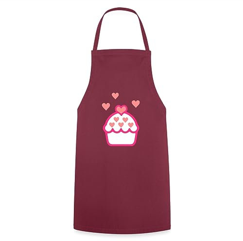 Spreadshirt Backen Cupcake Kuchen Kochschürze, One size, Bordeaux