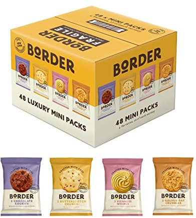 Border Multipack Biscuits - Individually Wrapped - Treat Customers, Guests, or Yourself to the Ideal Biscuits Gift Set - 48 Twin Packs