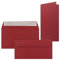 50x Faltkarten SET mit Brief-Umschlägen Dunkel-Rot (Rot) - DIN Lang - 21 x 10,5 cm - Premium Qualität - FarbenFroh® von GUSTAV NEUSER®